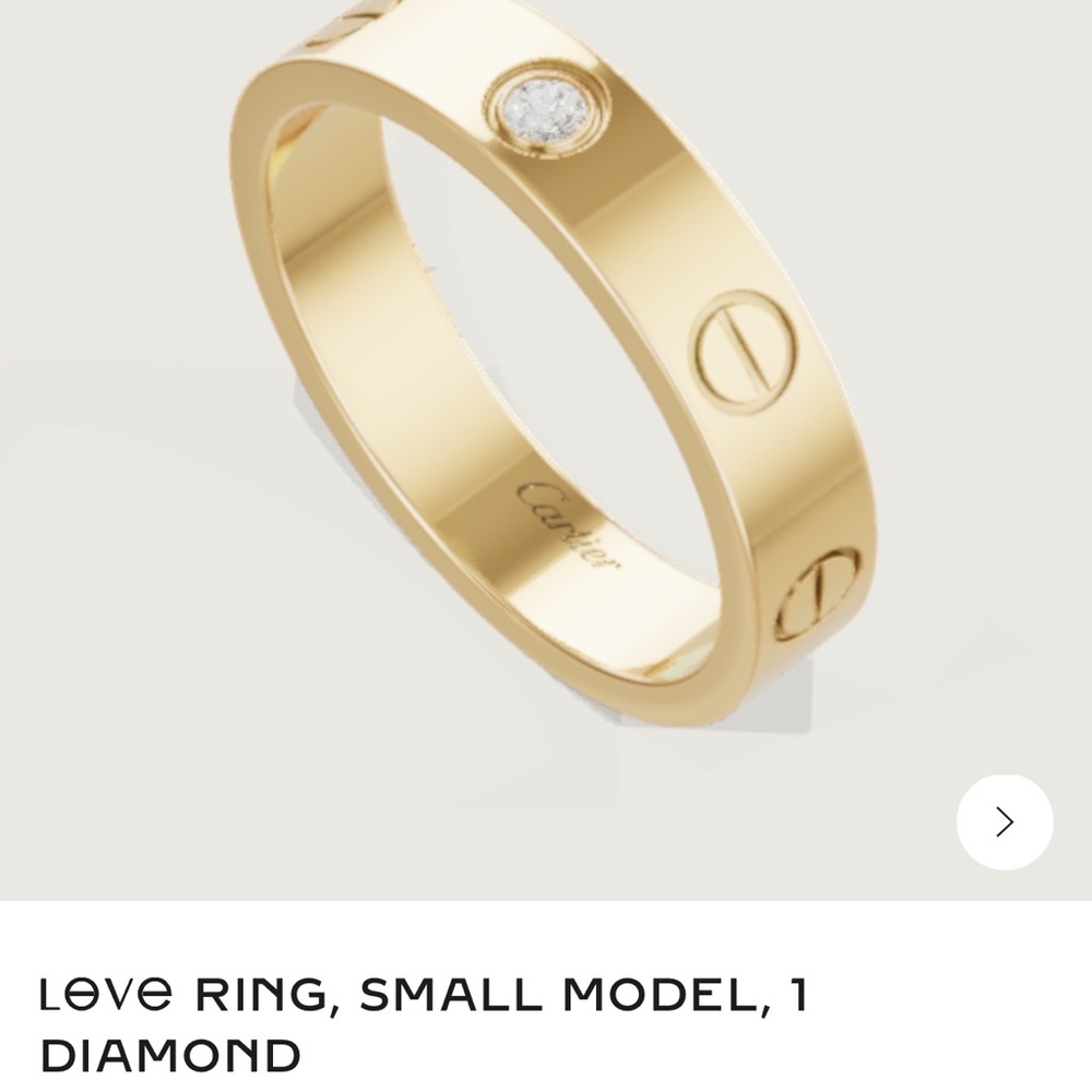 Cartier Love Ring Small Model w/ 1 Diamond | Size 51 - Picture 2 of 14